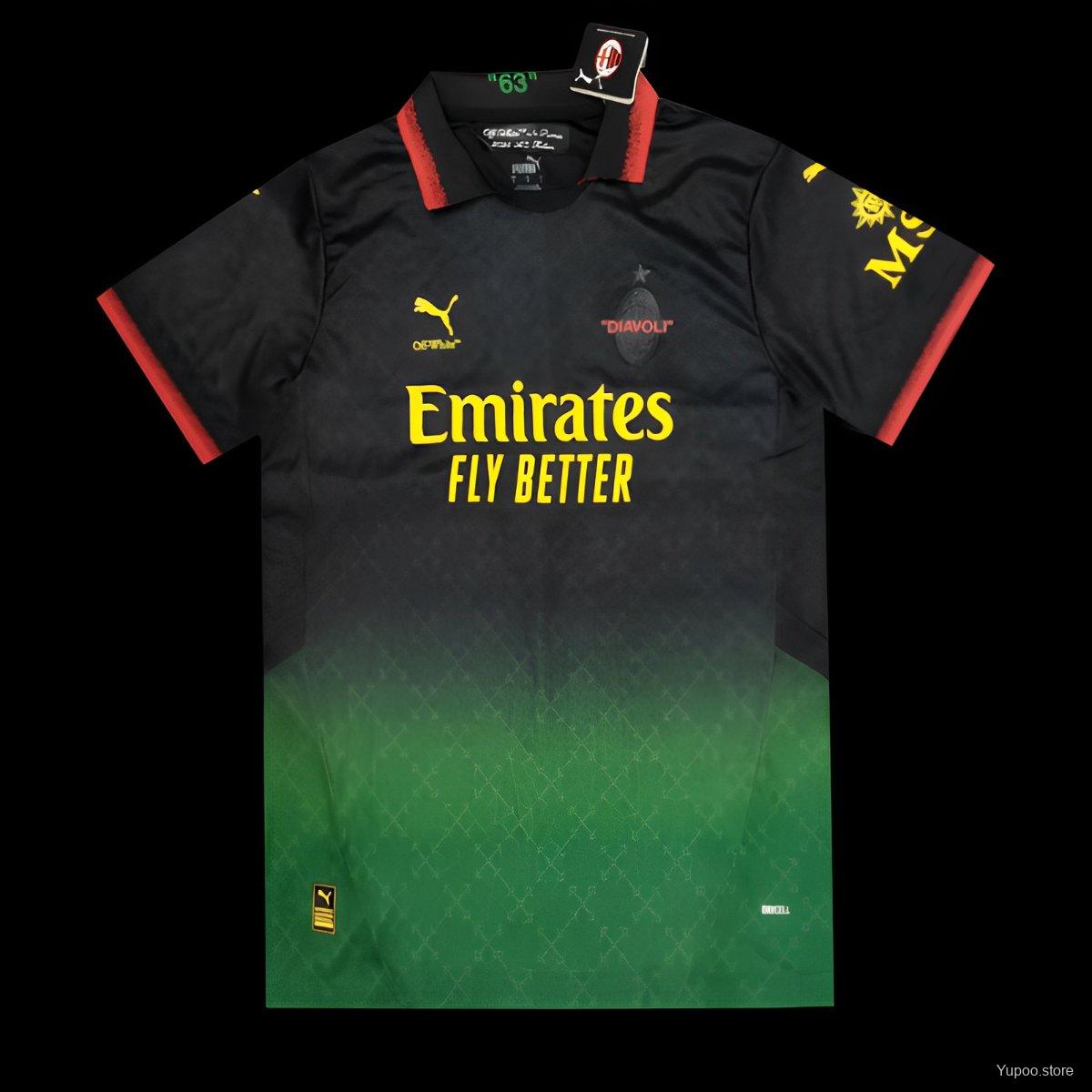 Camiseta de fútbol AC Milan 2025/26 ESPECIAL MANGA CORTA VERSION FAN